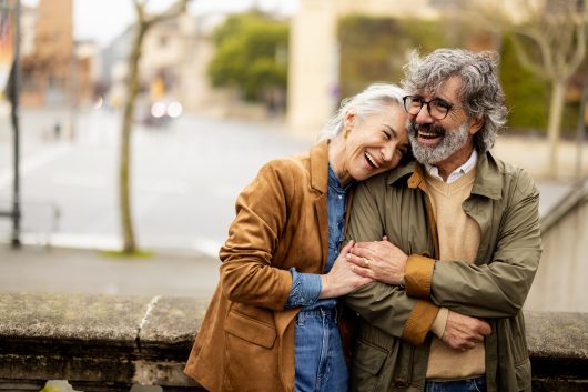 Portrait of a happy mature couple enjoying their romantic vacation